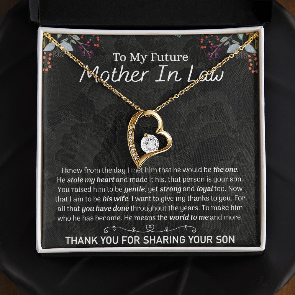 Future Mother In Law Sunflower Bracelet, Mother In Law To Be Gifts, Soon To Be Mother In Law Gifts, Future Mother In Law Birthday Gift Forever Love Necklace