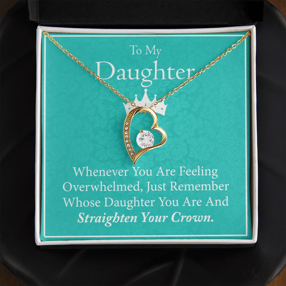 Jewelry Pendant Present for Daughter, To My Daughter Gift Necklace from Mom, Mother Daughter Gift Ideas, Birthday Christmas Gift Graduation Gifts for Daughters, Mother and Daughter Necklace 15 Forever Love Necklace