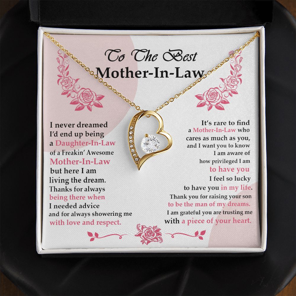 Mother in Law Necklace, Jewelry for Women, Future Mother in Law Gifts from Daughter in Law, Mother of Bride Gifts For Mother in Law, Birthday Gifts For Mother In Law From Daughter In Law6 Forever Love Necklace