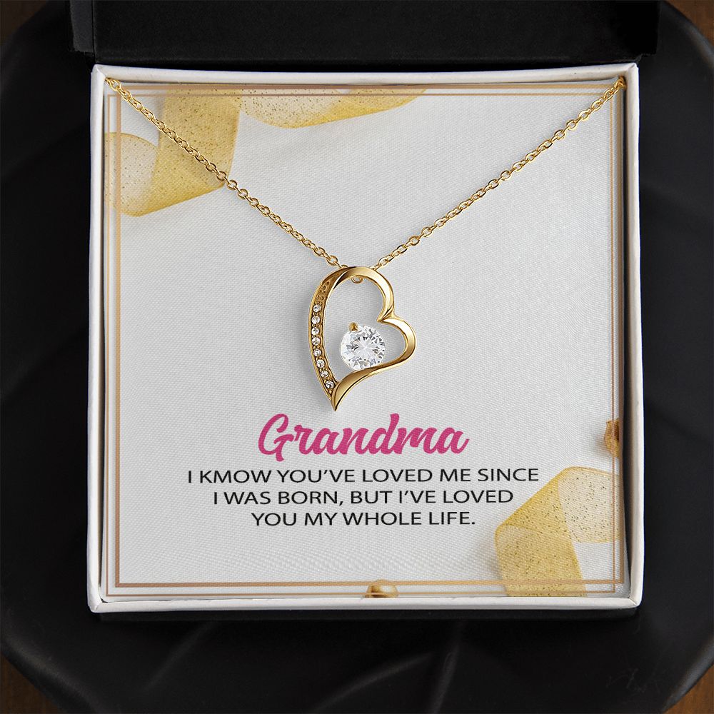 To My Grandma Necklace, Gift for Grandmother Necklace, Mothers Day Gift For Grandma Nana, Grandma Jewelry From Grandchildren GrandKids , Jewelry Box Gift For Grandma Grandmother12 Forever Love Necklace