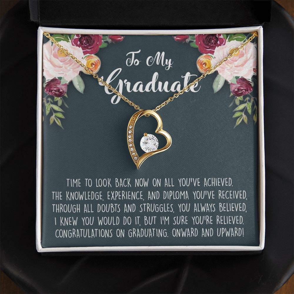 Graduation Gift Necklace for Girls Jewelry, College, High School, Elementary School, Senior Graduation Congrats Graduation Pendants Gift For Daughter, Granddaughter, Niece, Sister Forever Love Necklace