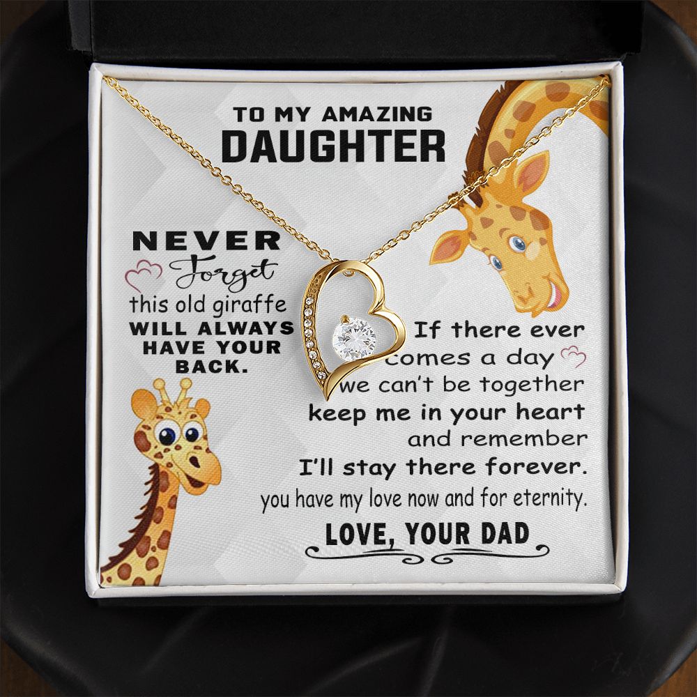 Jewelry Pendant Present for Daughter, To My Daughter Gift Necklace from Mom, Mother Daughter Gift Ideas, Birthday Christmas Gift Graduation Gifts for Daughters, Mother and Daughter Necklace 18 Forever Love Necklace