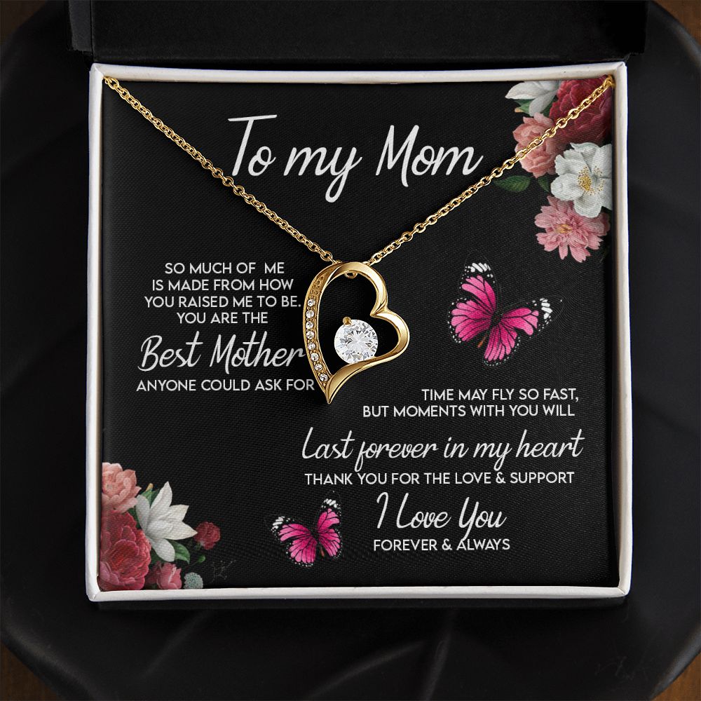 To My Mom Necklace, Gift For Mom, Mother's Day Gift from Daughter, Mom Jewelry Gift for Mothers Day, Birthday Gift for Mother, Moms Gift from Daughter Son, Necklace for Mom Mother 13 Forever Love Necklace