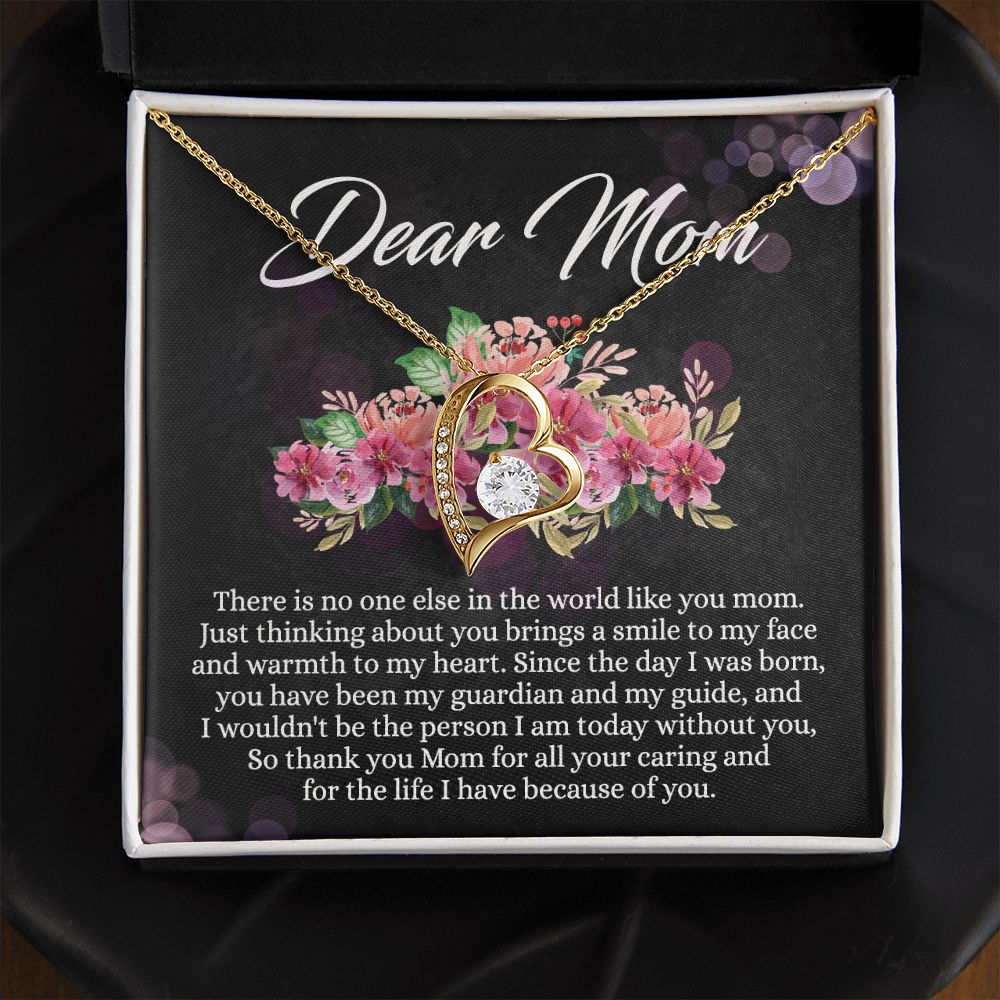 To My Mom Necklace, Mothers Day Gift From Daughter, Mom Gifts Idea, Mothers Day Necklace From Daughter, Mothers Day Gift From Son, Gift For Mom From Son, Mothers Day Jewelry Box Forever Love Necklace