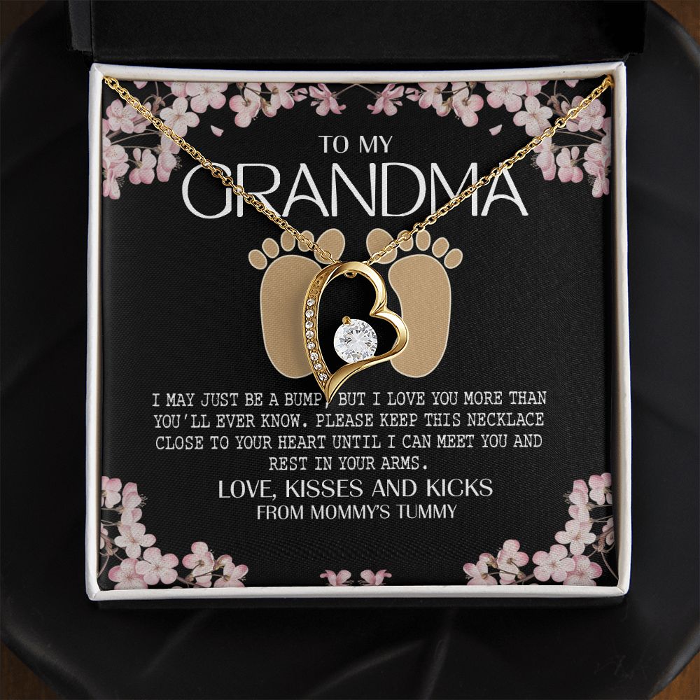 To My Grandma Necklace, Gift for Grandmother Necklace, Mothers Day Gift For Grandma Nana, Grandma Jewelry From Grandchildren GrandKids , Jewelry Box Gift For Grandma Grandmother16 Forever Love Necklace