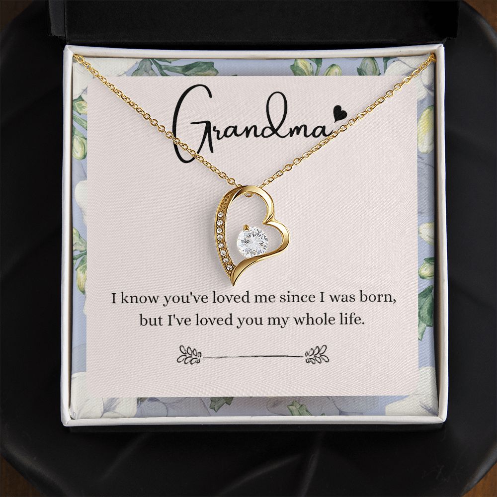 To My Grandma Necklace, Gift for Grandmother Necklace, Mothers Day Gift For Grandma Nana, Grandma Jewelry From Grandchildren GrandKids , Jewelry Box Gift For Grandma Grandmother9 Forever Love Necklace