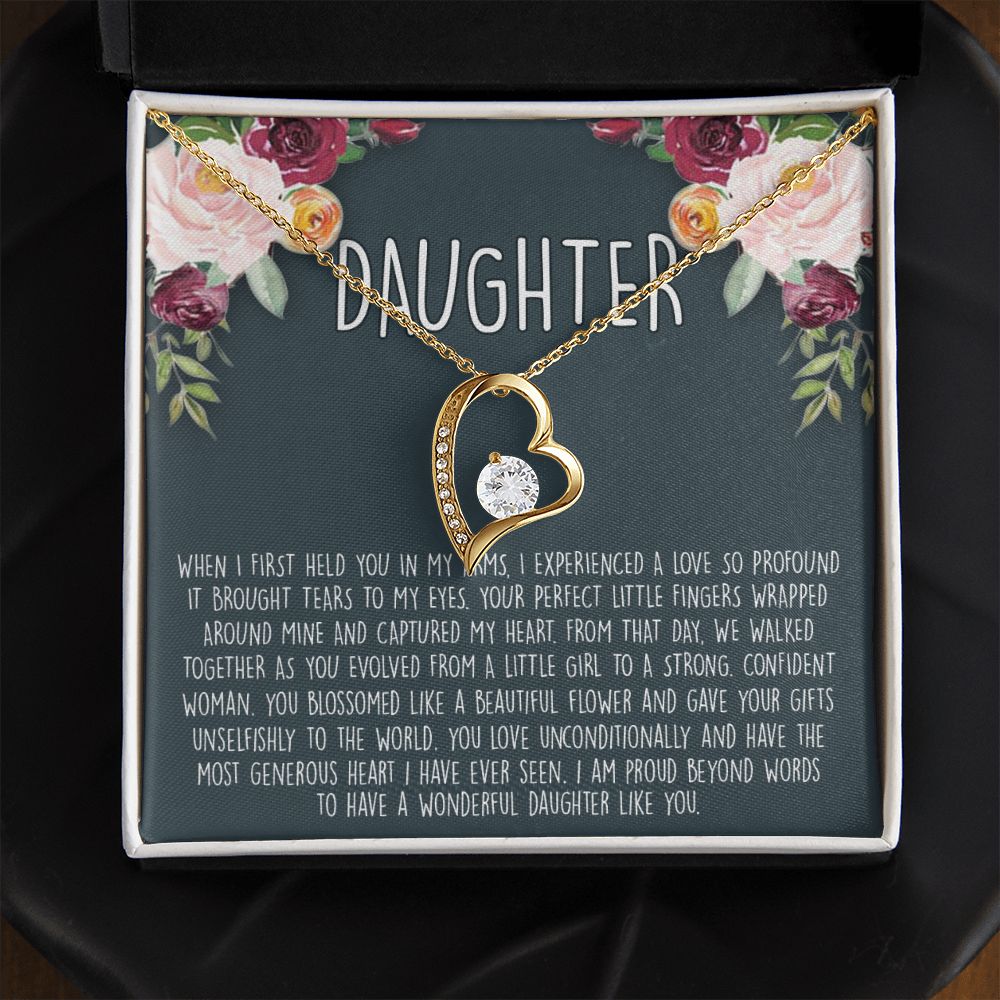 Daughter Necklace Gift for Daughter, Daughter Jewelry, Mother Daughter Forever Love Necklace