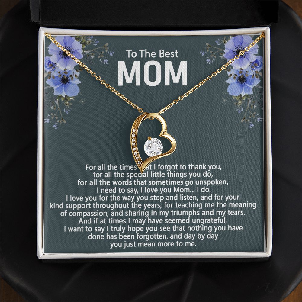 To The Best Mom Love Knot Necklace Gift For Mom On Mother's Day Forever Love Necklace
