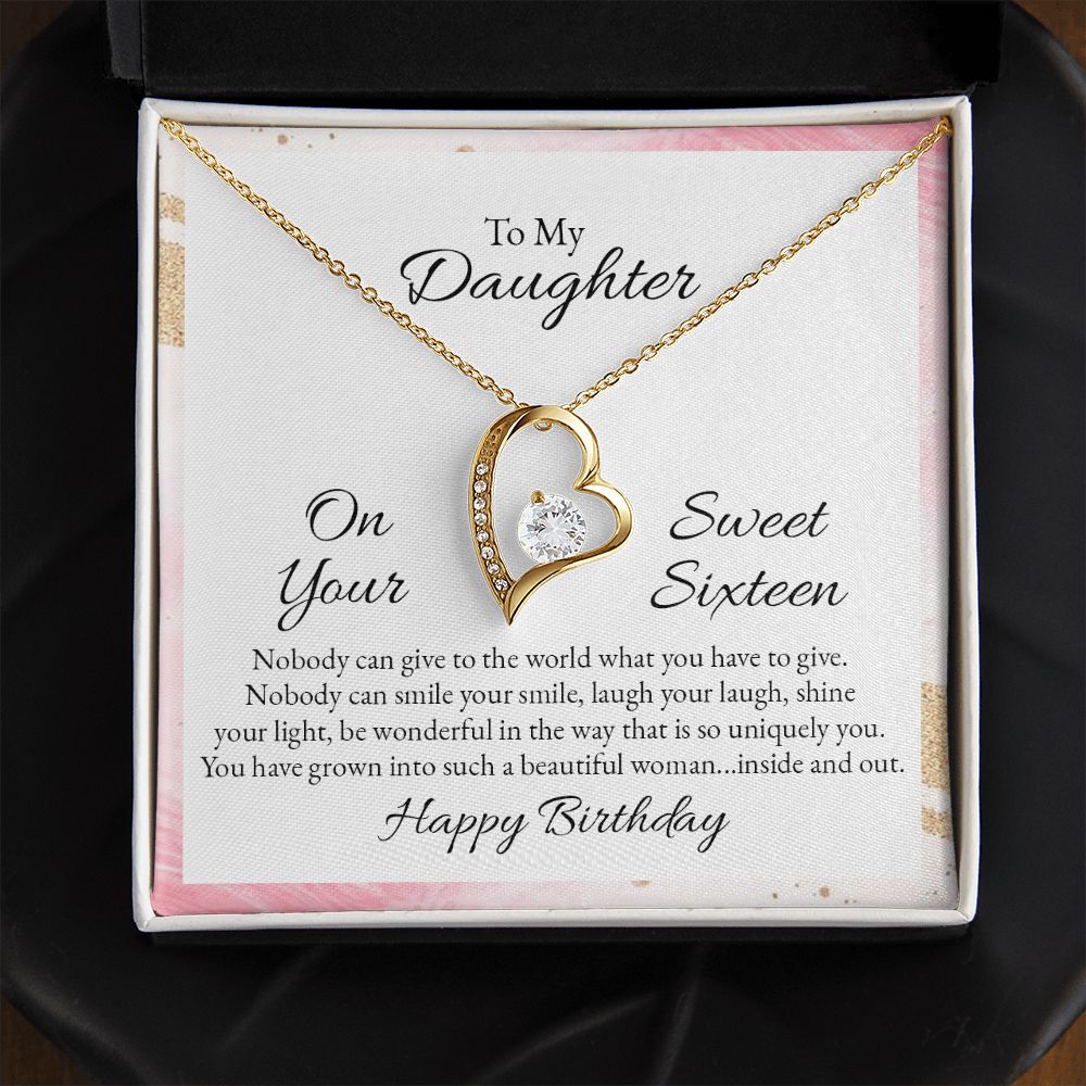 Mother and Daughter Necklace for Girls, To My Daughter Gift Necklace from Mom, Birthday Christmas Gift Graduation Gifts for Daughters, Jewelry Pendant Present for Daughter, Mother Daughter Gift 43 Forever Love Necklace