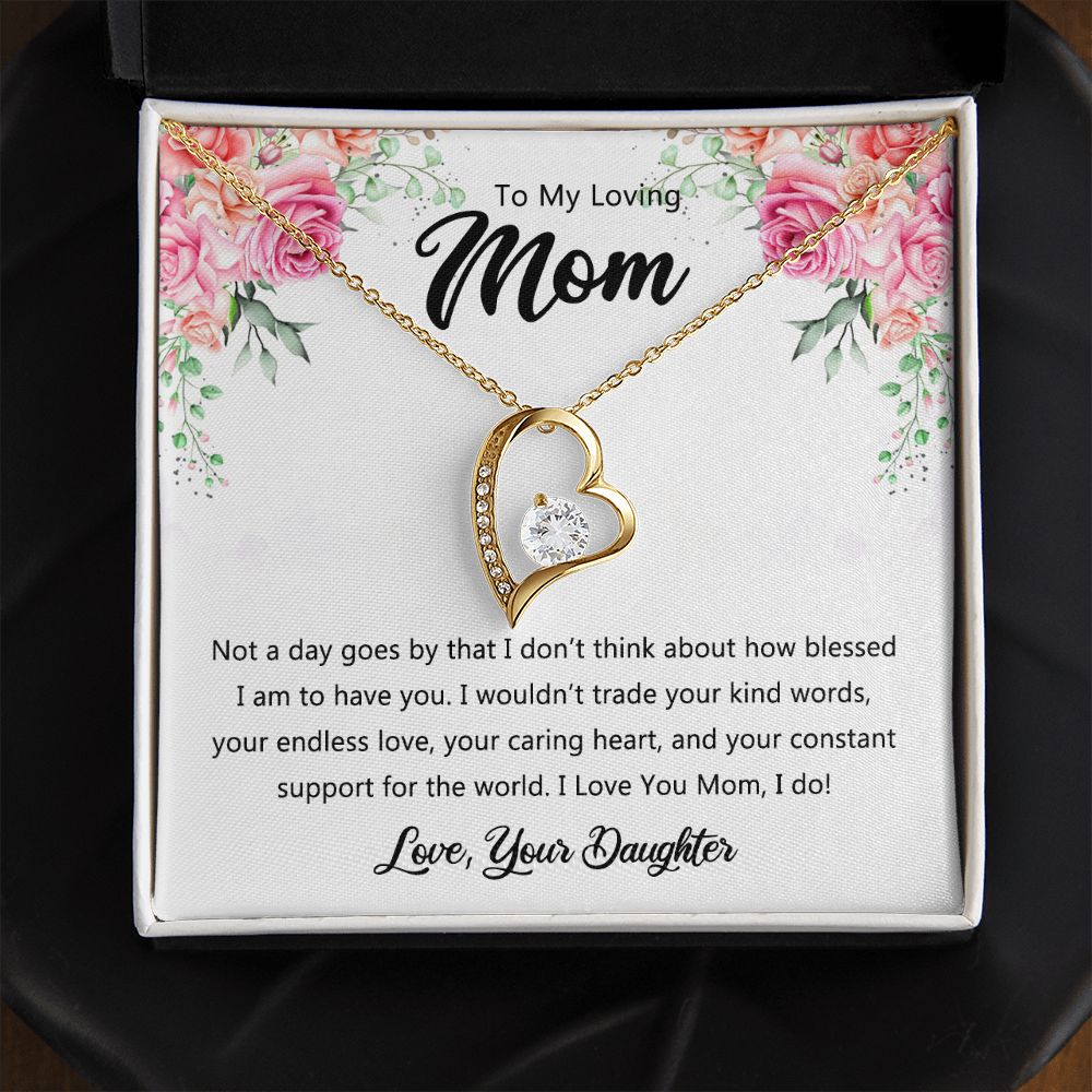To My Mom Necklace, Gift For Mom, Mother's Day Gift from Daughter, Mom Jewelry Gift for Mothers Day, Birthday Gift for Mother, Moms Gift from Daughter Son, Necklace for Mom Mother 9 Forever Love Necklace