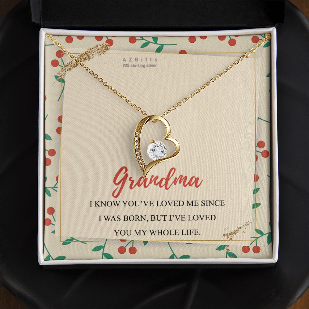To My Grandma Necklace, Gift for Grandmother Necklace, Mothers Day Gift For Grandma Nana, Grandma Jewelry From Grandchildren GrandKids , Jewelry Box Gift For Grandma Grandmother15 Forever Love Necklace