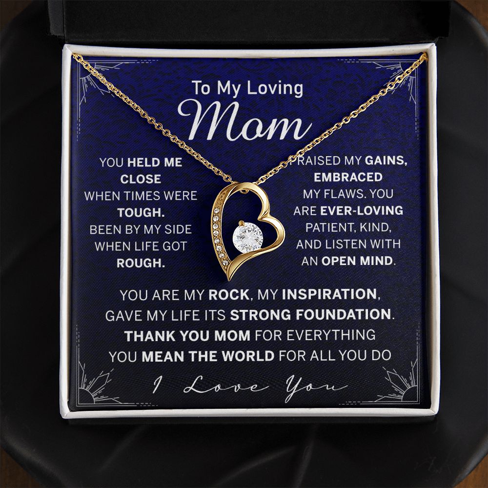 To My Mom Necklace, Gift For Mom, Mother's Day Gift from Daughter, Mom Jewelry Gift for Mothers Day, Birthday Gift for Mother, Moms Gift from Daughter Son, Necklace for Mom Mother Forever Love Necklace
