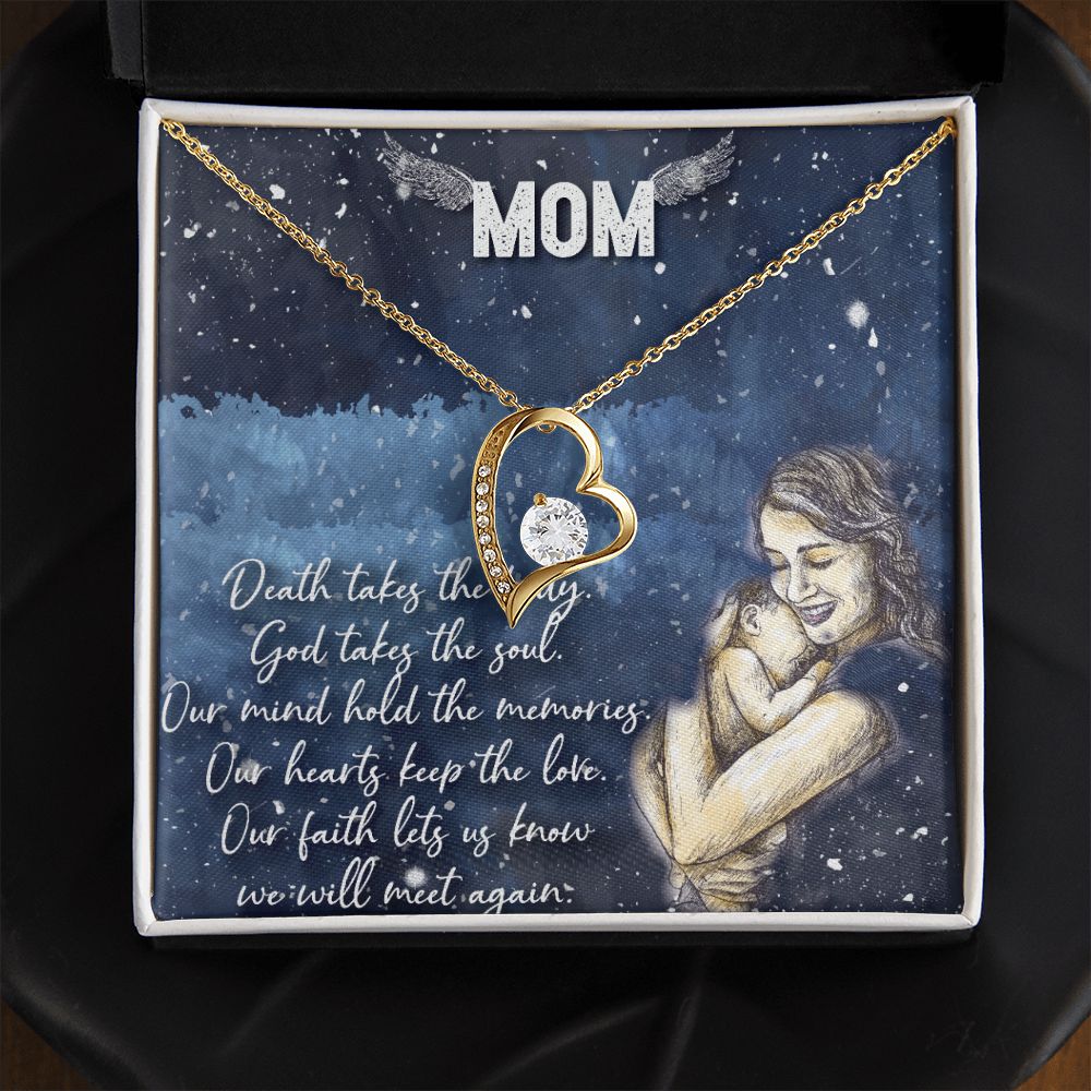 To My Mom Necklace Pendant Gift From Daughter Your Faith Lets Us Know With Message Card Gift For Mom Forever Love Necklace