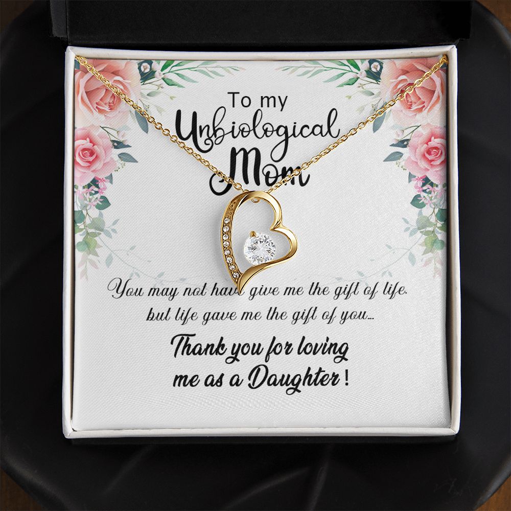Unibological Necklace, Jewelry for Women, Future Mother in Law Gifts from Daughter in Law, Mother of Bride Gifts For Mother in Law, Birthday Gifts For Mother In Law From Daughter In Law Forever Love Necklace