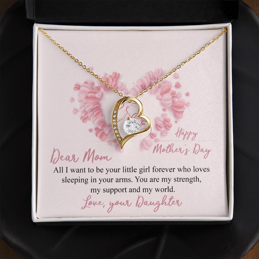 Mom Necklace Gifts for Mom from Daughter to Mom Gifts for Mothers Day from Daughter, To My Mom Necklace from Daughter to Mom Birthday Gifts Necklace with Message Card and Gift Box25 Forever Love Necklace