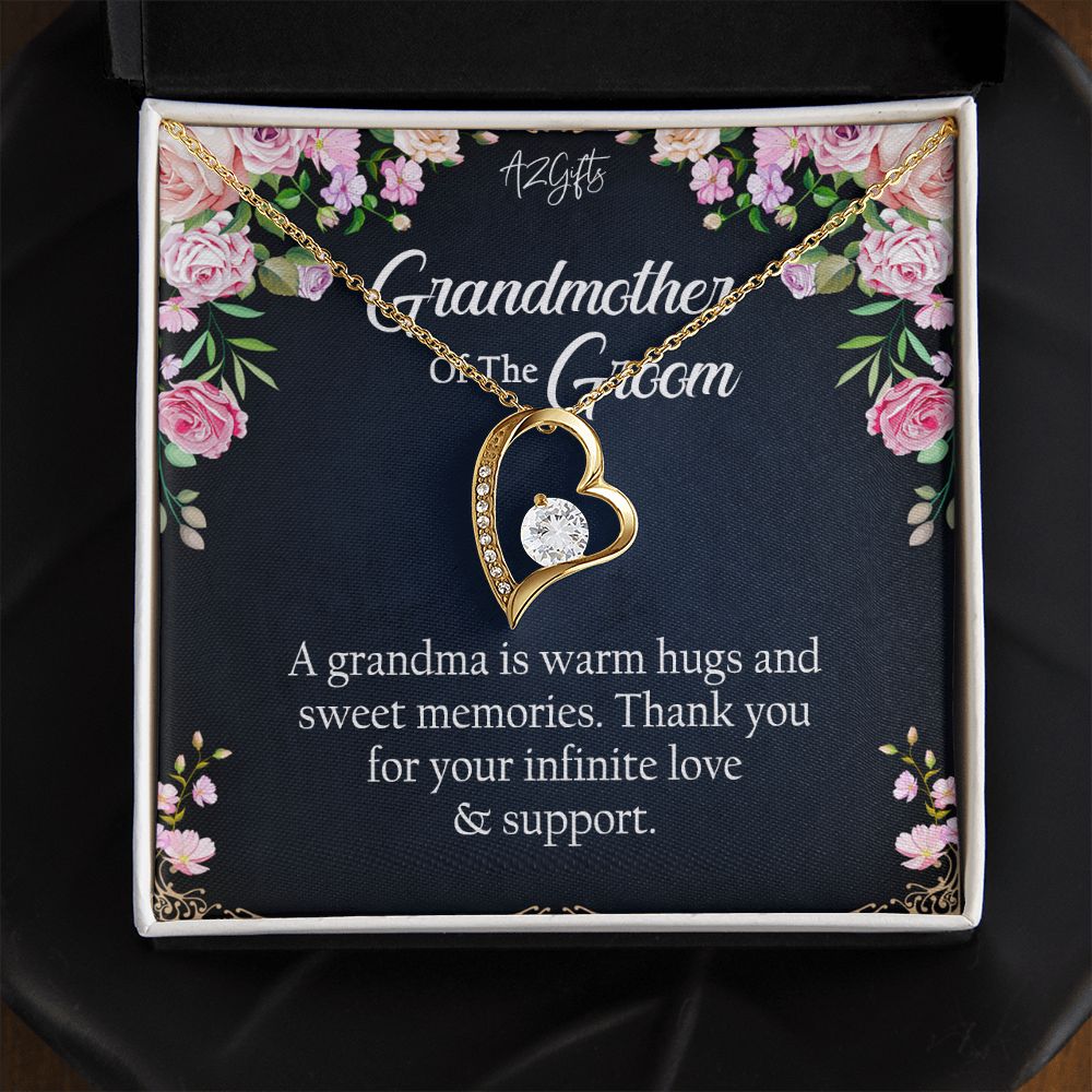 To My Grandmother Necklace, Gift for Grandmother Necklace, Mothers Day Gift For Grandma Nana, Grandma Jewelry From Grandchildren GrandKids , Jewelry Box Gift For Grandma Grandmother2 Forever Love Necklace