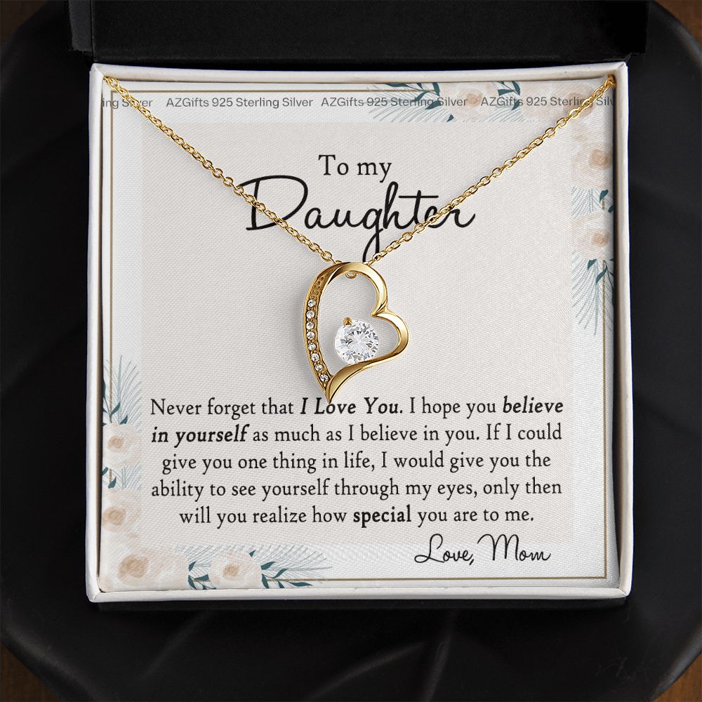 Mother Mom Daughter Necklace Hearts Pendant Necklace Jewelry Gifts for Mom Mother Daughter Jewelry Gift for Women Present for Birthday Anniversary Christmas Forever Love Necklace