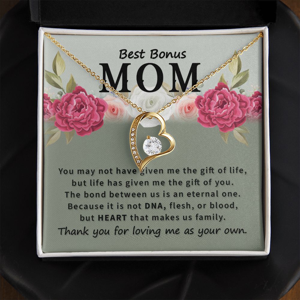 Mother Daughter Necklace as Daughter Gift from Mom, Mom Necklace as Christmas Gift for Mom from Son, Birthday Gift for Mother in Law Necklace, Bonus Mom Gifts for Step Mom Necklace2 Forever Love Necklace