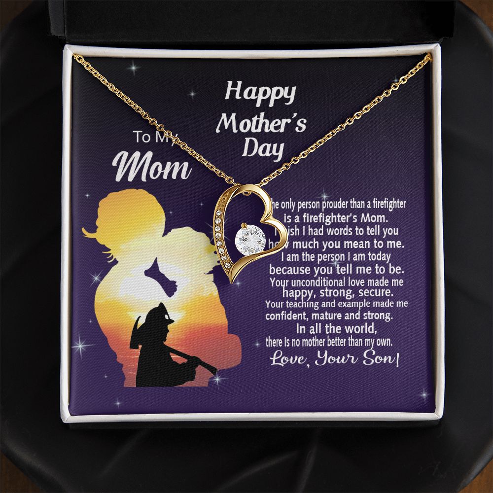 Mom Necklace Gifts for Mom from Daughter to Mom Gifts for Mothers Day from Daughter, To My Mom Necklace from Daughter to Mom Birthday Gifts Necklace with Message Card and Gift Box14 Forever Love Necklace