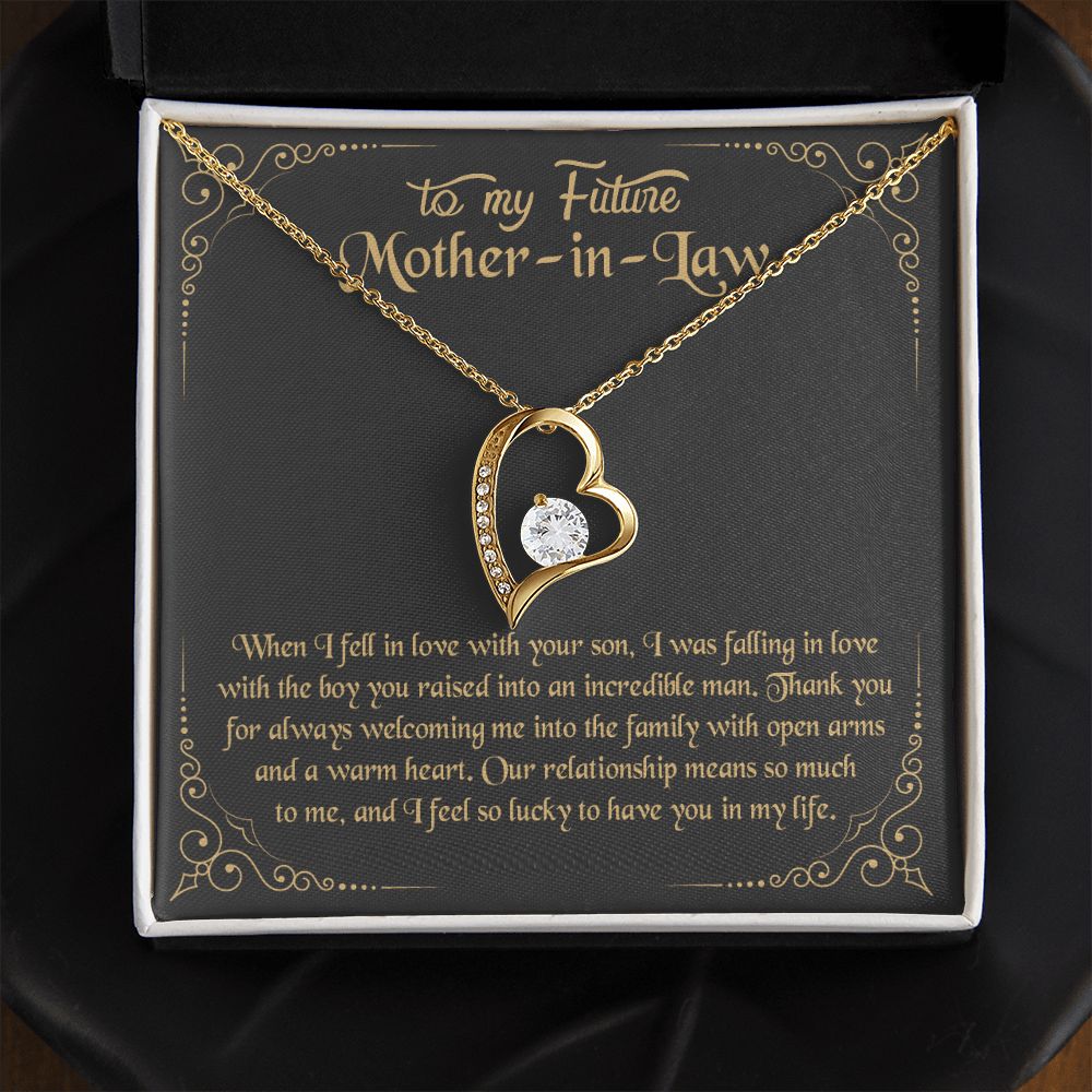 Mother in Law Necklace, Jewelry for Women, Future Mother in Law Gifts from Daughter in Law, Mother of Bride Gifts For Mother in Law, Birthday Gifts For Mother In Law From Daughter In Law10 Forever Love Necklace