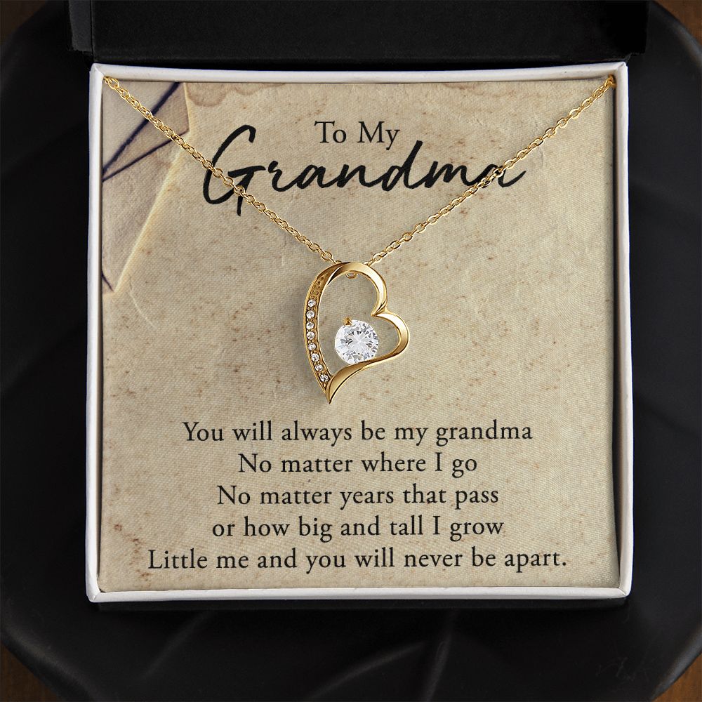 To My Grandma Necklace, Gift for Grandmother Necklace, Mothers Day Gift For Grandma Nana, Grandma Jewelry From Grandchildren GrandKids , Jewelry Box Gift For Grandma Grandmother5 Forever Love Necklace