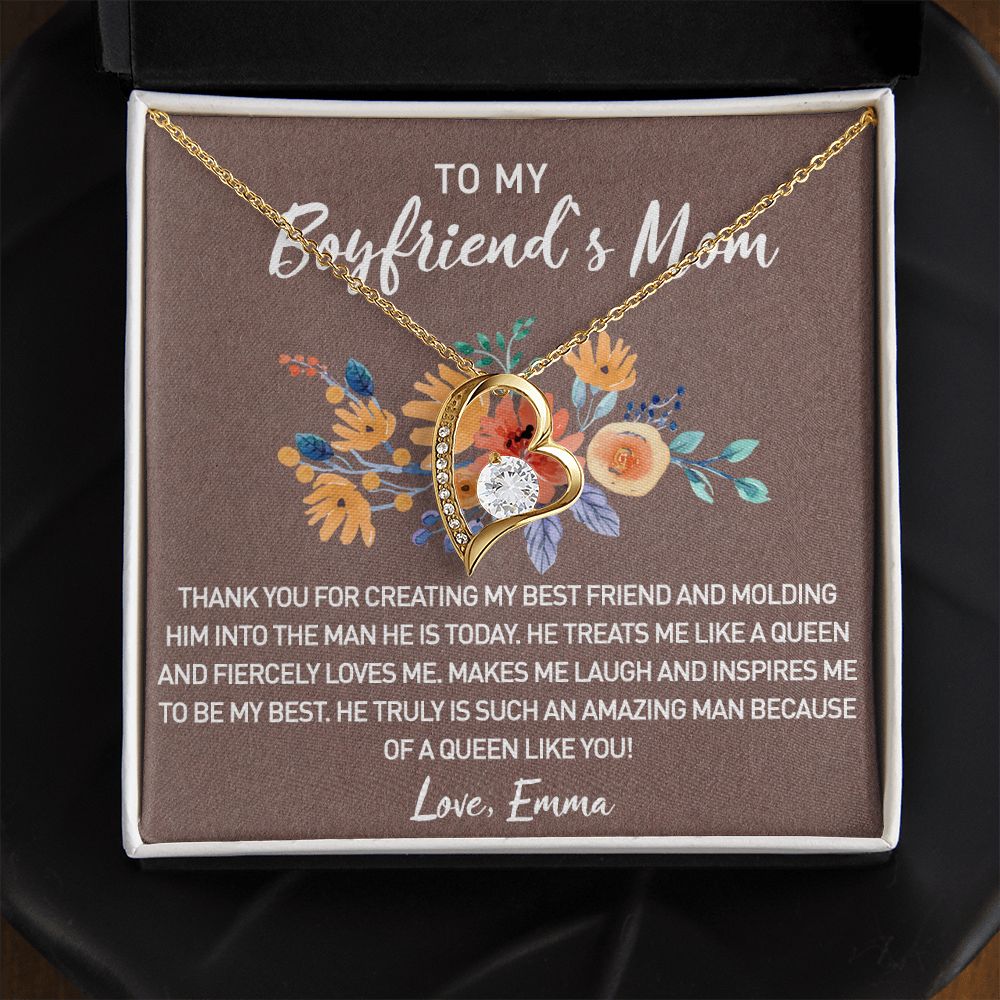 Gift for Boyfriend's Mom, Boyfriend Mom Gift, To My Boyfriends Mom's Gift, Mother's Day Gift for Boyfriends Mom, Boyfriend Mom Forever Love Necklace