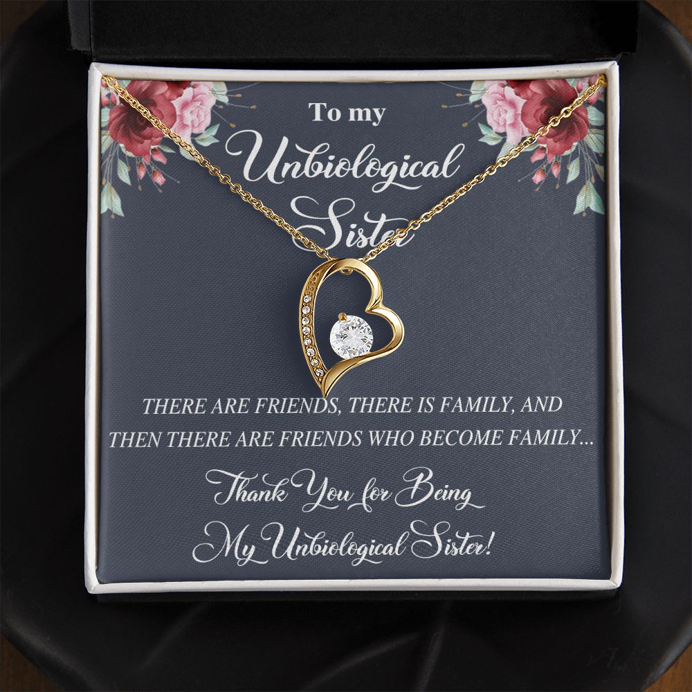 Unbiological Sister Alluring Beautiful Necklace, Best Friend Necklace, Soul Gift Forever Love Necklace