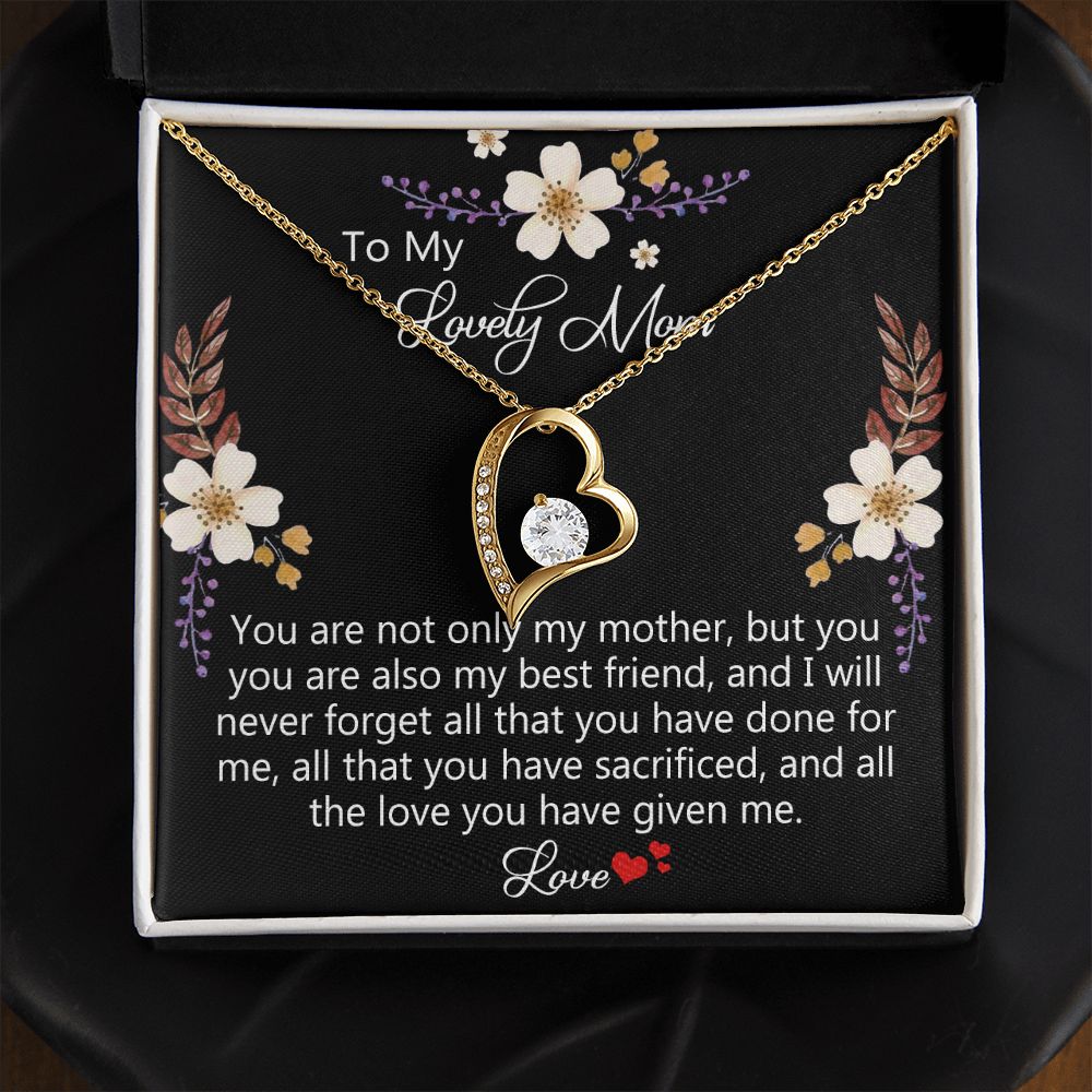 To My Mom Necklace, Gift For Mom, Mother's Day Gift from Daughter, Mom Jewelry Gift for Mothers Day, Birthday Gift for Mother, Moms Gift from Daughter Son, Necklace for Mom Mother15 Forever Love Necklace