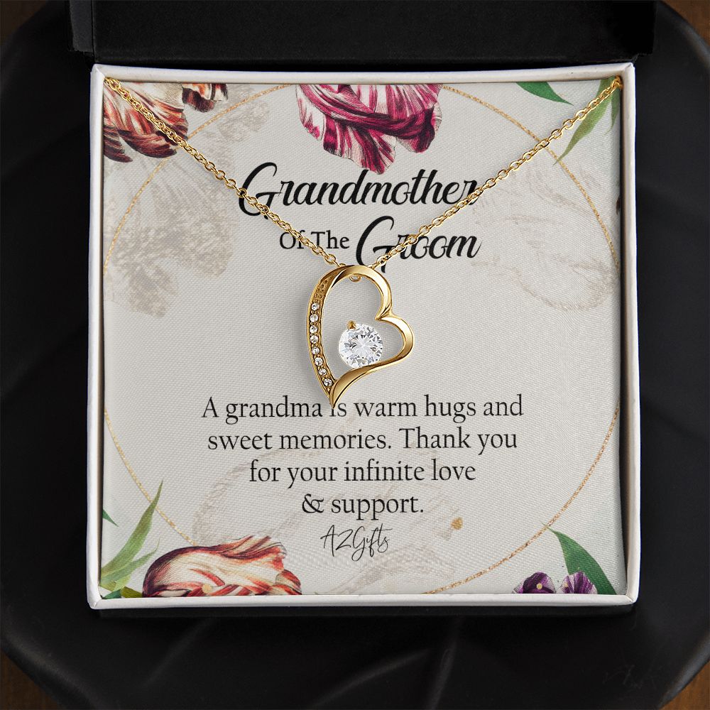 To My Grandmother Necklace, Gift for Grandmother Necklace, Mothers Day Gift For Grandma Nana, Grandma Jewelry From Grandchildren GrandKids , Jewelry Box Gift For Grandma Grandmother1 Forever Love Necklace