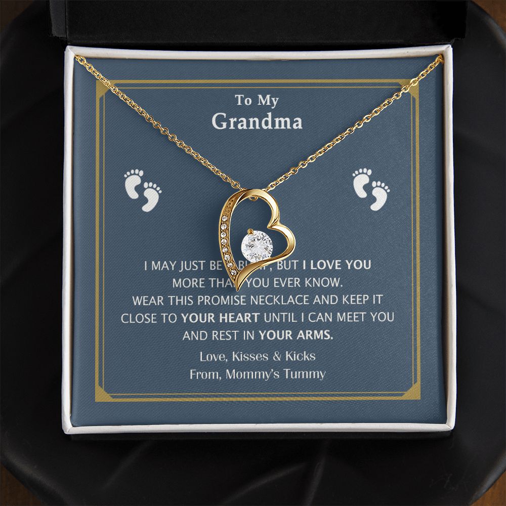 To My Grandma Necklace, Gift for Grandmother Necklace, Mothers Day Gift For Grandma Nana, Grandma Jewelry From Grandchildren GrandKids , Jewelry Box Gift For Grandma Grandmother17 Forever Love Necklace