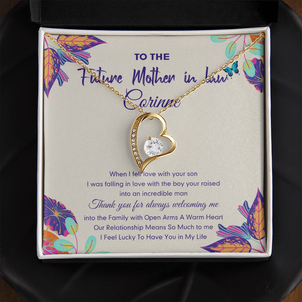 Mother in Law Necklace, Jewelry for Women, Future Mother in Law Gifts from Daughter in Law, Mother of Bride Gifts For Mother in Law, Birthday Gifts For Mother In Law From Daughter In Law16 Forever Love Necklace