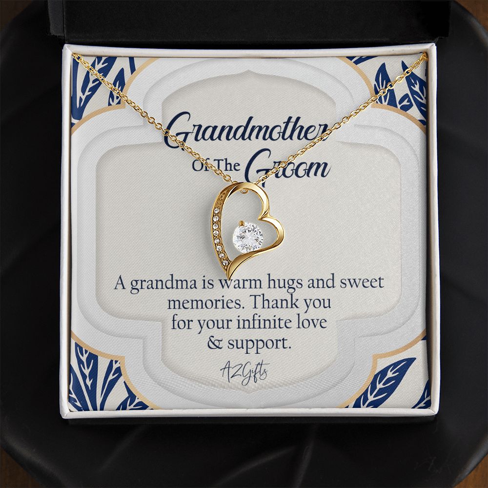 To My Grandmother Necklace, Gift for Grandmother Necklace, Mothers Day Gift For Grandma Nana, Grandma Jewelry From Grandchildren GrandKids , Jewelry Box Gift For Grandma Grandmother3 Forever Love Necklace