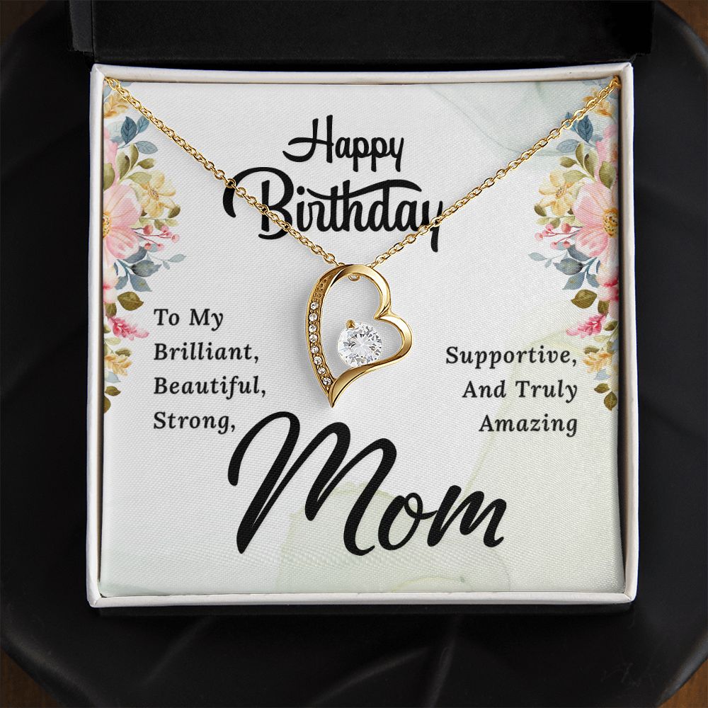 Mom Necklace Gifts for Mom from Daughter to Mom Gifts for Mothers Day from Daughter, To My Mom Necklace from Daughter to Mom Birthday Gifts Necklace with Message Card and Gift Box2229 Forever Love Necklace