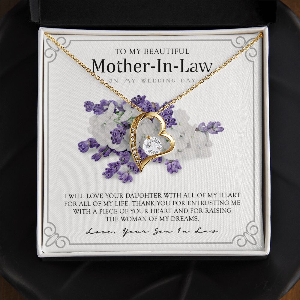 Mother in Law Necklace, Jewelry for Women, Future Mother in Law Gifts from Daughter in Law, Mother of Bride Gifts For Mother in Law, Birthday Gifts For Mother In Law From Daughter In Law9 Forever Love Necklace