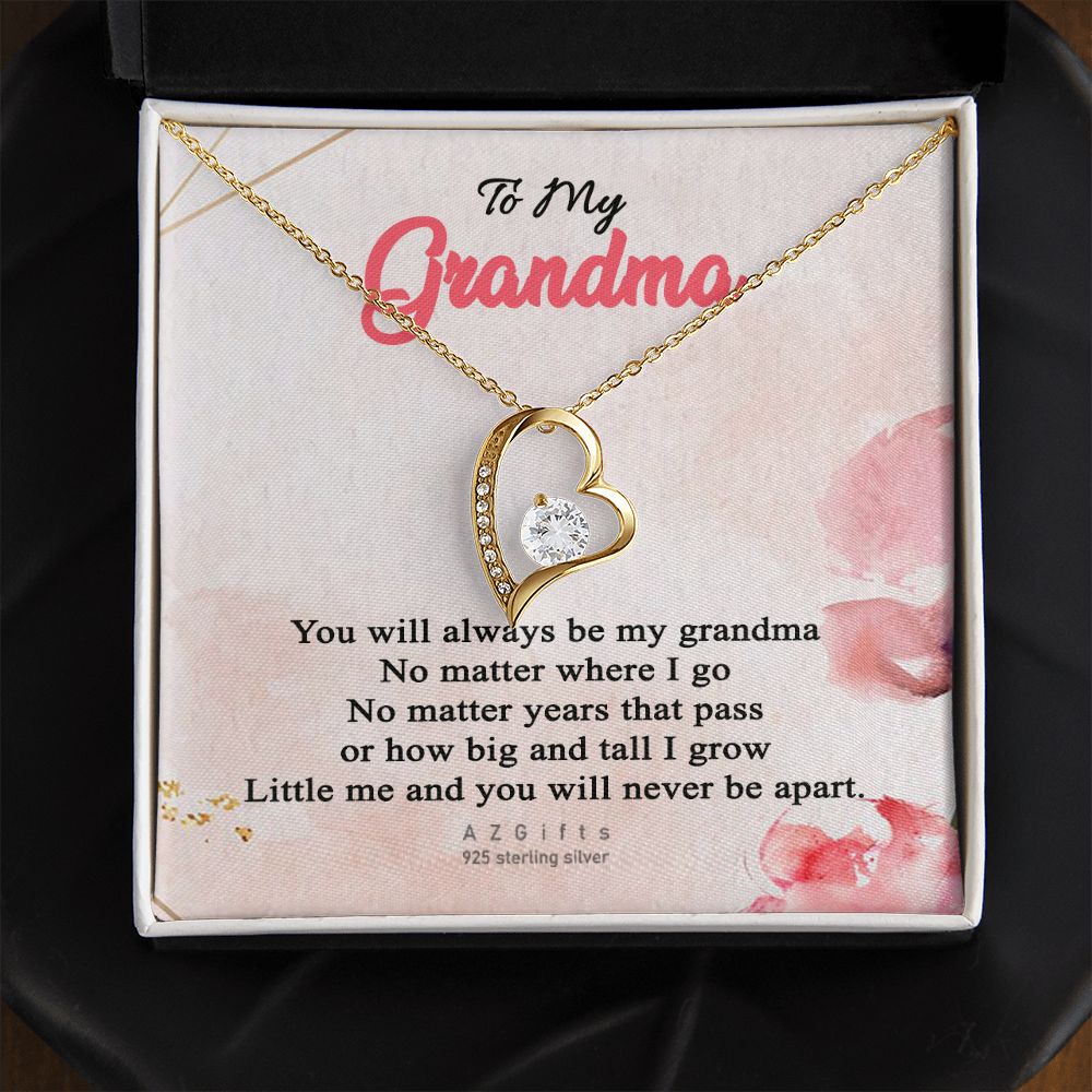To My Grandma Necklace, Gift for Grandmother Necklace, Mothers Day Gift For Grandma Nana, Grandma Jewelry From Grandchildren GrandKids , Jewelry Box Gift For Grandma Grandmother13 Forever Love Necklace