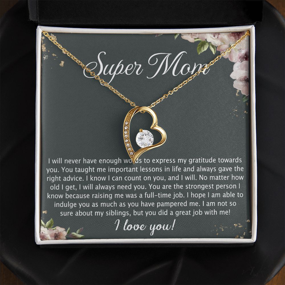 To My Mom Necklace Pendant Gift From Daughter Your Faith Lets Us Know With Message Card Gift For Mom Forever Love Necklace