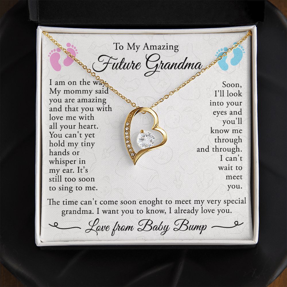 To My Grandmother Necklace, Gift for Grandmother Necklace, Mothers Day Gift For Grandma Nana, Grandma Jewelry From Grandchildren GrandKids , Jewelry Box Gift For Grandma Grandmother4 Forever Love Necklace