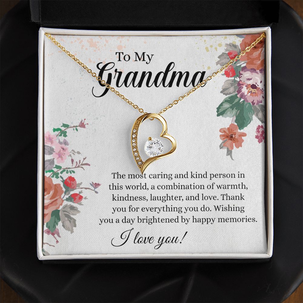 To My Grandma Necklace, Gift for Grandmother Necklace, Mothers Day Gift For Grandma Nana, Grandma Jewelry From Grandchildren GrandKids , Jewelry Box Gift For Grandma Grandmother3 Forever Love Necklace