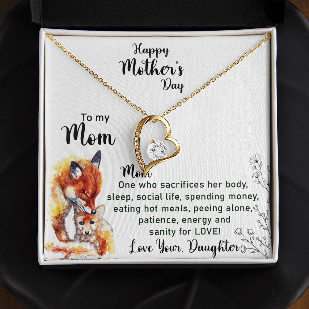 Mom Necklace Gifts for Mom from Daughter to Mom Gifts for Mothers Day from Daughter, To My Mom Necklace from Daughter to Mom Birthday Gifts Necklace with Message Card and Gift Box2223 Forever Love Necklace