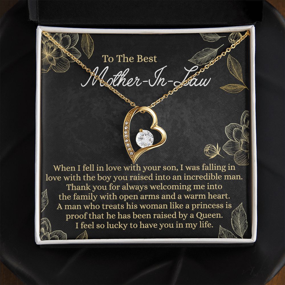 Mother In Law Gift, Cute Mother In Law Gifts Christmas, Unique Gift for Mother In Law Birthday, Best Mother In Law Gift, Mother-In-Law Gift Forever Love Necklace
