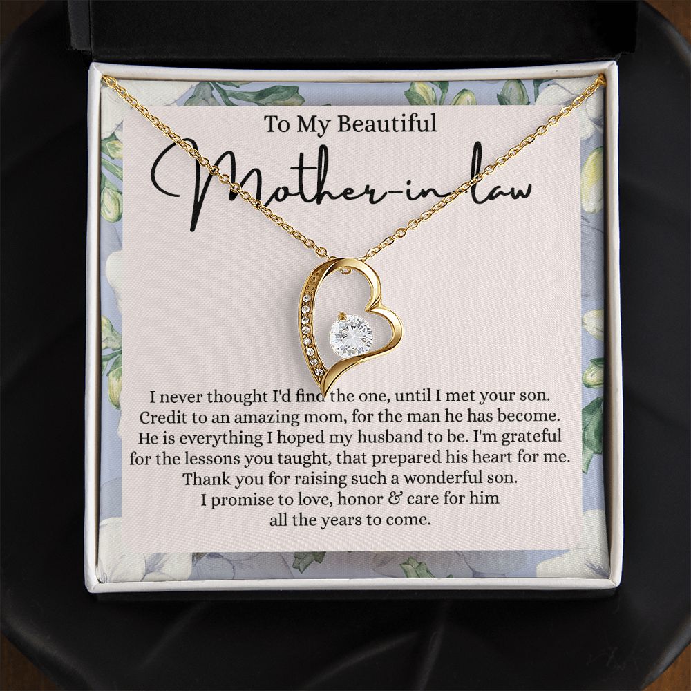 Mother in Law Necklace, Jewelry for Women, Future Mother in Law Gifts from Daughter in Law, Mother of Bride Gifts For Mother in Law, Birthday Gifts For Mother In Law From Daughter In Law Forever Love Necklace
