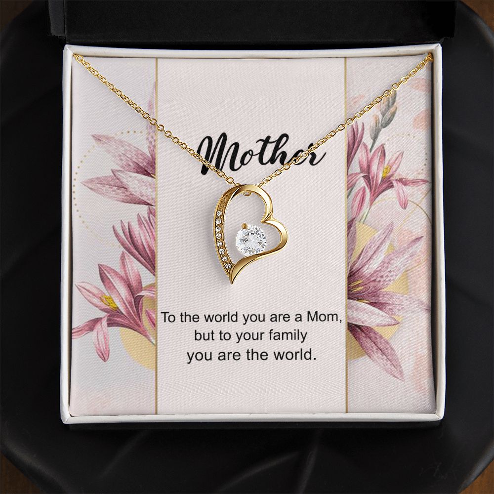 Mom Necklace Gifts for Mom from Daughter to Mom Gifts for Mothers Day from Daughter, To My Mom Necklace from Daughter to Mom Birthday Gifts Necklace with Message Card and Gift Box7 Forever Love Necklace