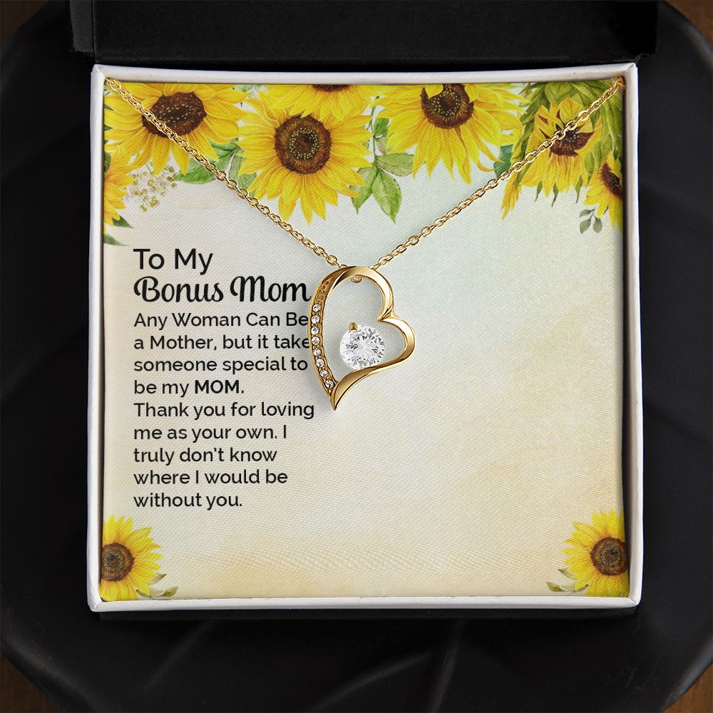 Mother Daughter Necklace as Daughter Gift from Mom, Mom Necklace as Christmas Gift for Mom from Son, Birthday Gift for Mother in Law Necklace, Bonus Mom Gifts for Step Mom Necklace3 Forever Love Necklace