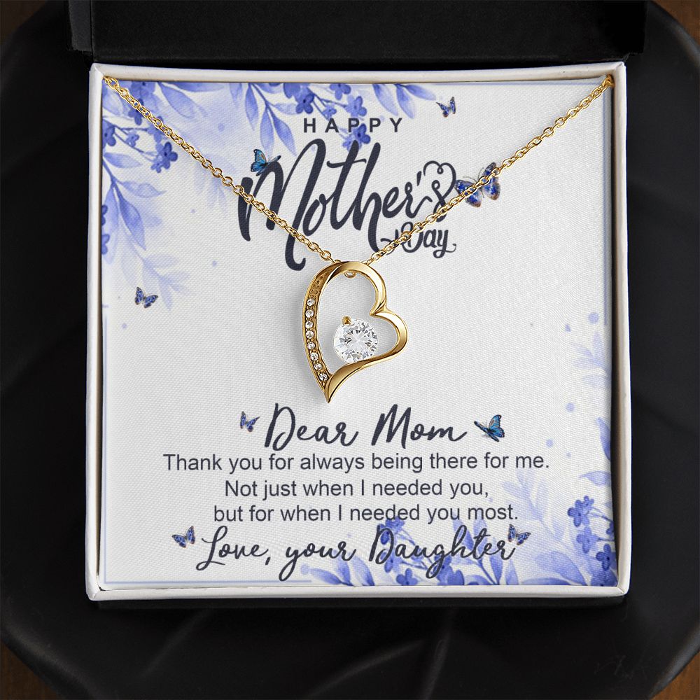Happy Mother Day, Mothers Day Gifts Necklace, Gifts For Mom From Daughter Or Son Forever Love Necklace