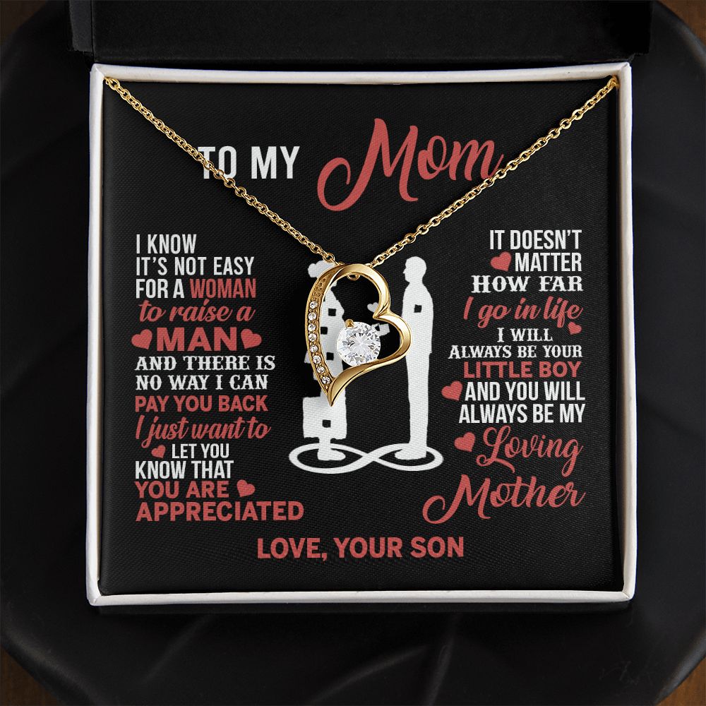 Mom Necklace Mothers Day Gift From Son To My Mom Forevere Love Necklace Gift Mom Forever Love Necklace