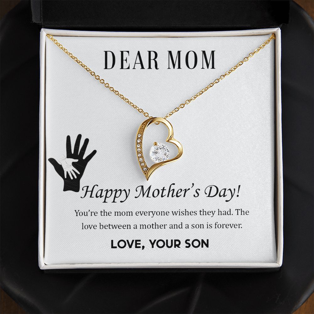 2Mom Necklace Gifts for Mom from Daughter to Mom Gifts for Mothers Day from Daughter, To My Mom Necklace from Daughter to Mom Birthday Gifts Necklace with Message Card and Gift Box2228 Forever Love Necklace