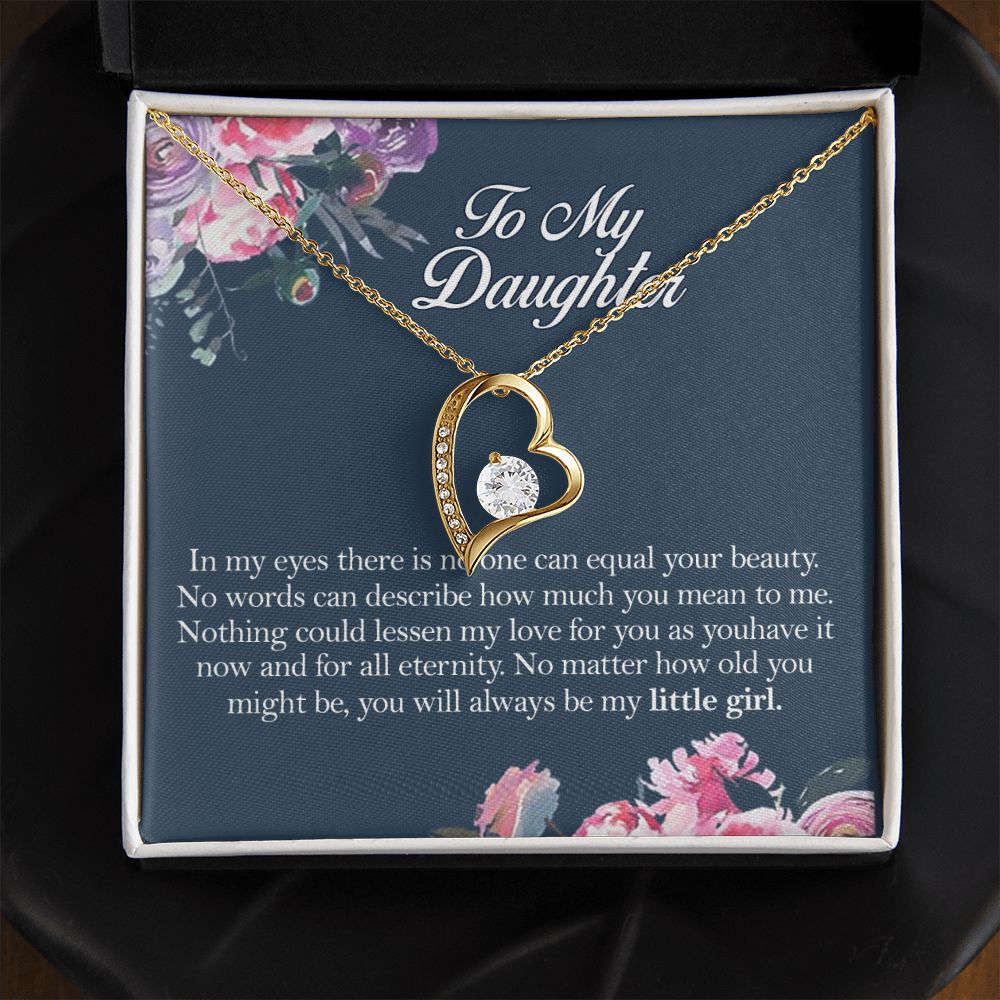 Mother Daughter Gift Ideas, To My Daughter Gift Necklace from Mom, Jewelry Pendant Present for Daughter, Birthday Christmas Gift Graduation Gifts for Daughters, Mother and Daughter Necklace 2139 Forever Love Necklace