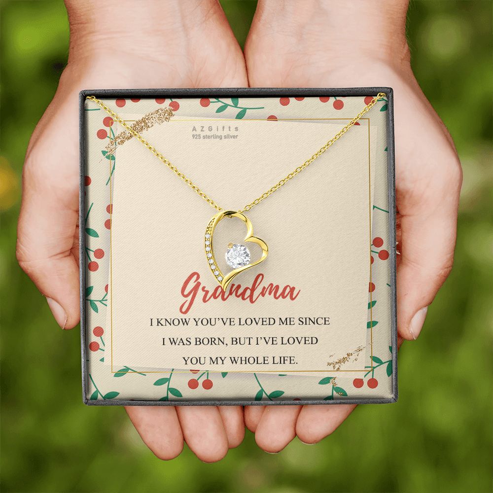 To My Grandma Necklace, Gift for Grandmother Necklace, Mothers Day Gift For Grandma Nana, Grandma Jewelry From Grandchildren GrandKids , Jewelry Box Gift For Grandma Grandmother15 Forever Love Necklace