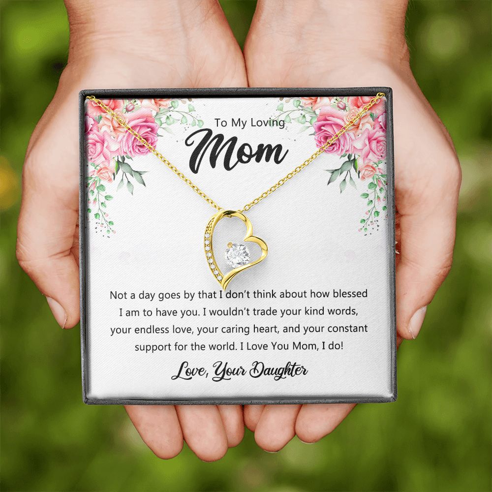 To My Mom Necklace, Gift For Mom, Mother's Day Gift from Daughter, Mom Jewelry Gift for Mothers Day, Birthday Gift for Mother, Moms Gift from Daughter Son, Necklace for Mom Mother 9 Forever Love Necklace