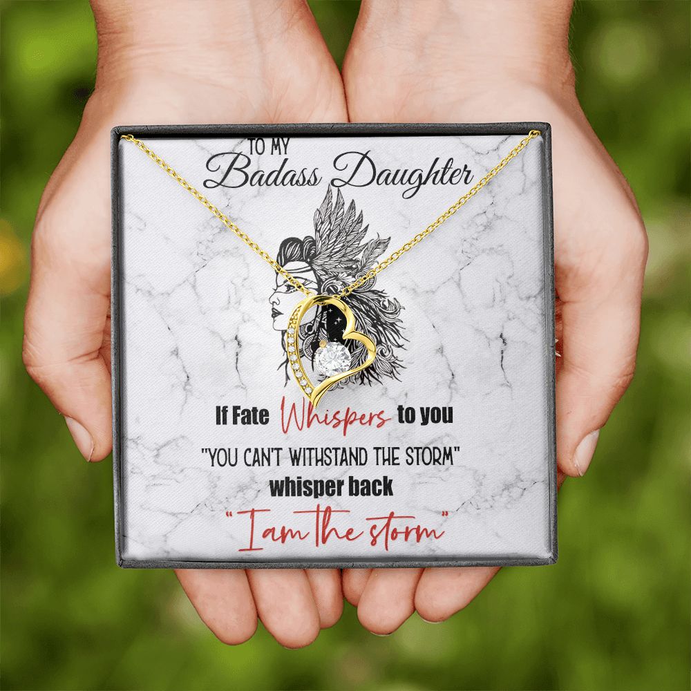 Bonus Daughter Gifts From Stepdad, Step Daughter Gifts From Stepmom, Stepdaughter Gifts From Stepdad, Father Stepdaughter Necklace, To My Bonus Daughter Necklaces, Christmas Gifts For Bonus10 Forever Love Necklace